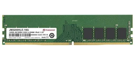 Transcend pamäť 16GB DDR4 3200 U-DIMM (JetRam) 1Rx8 CL22