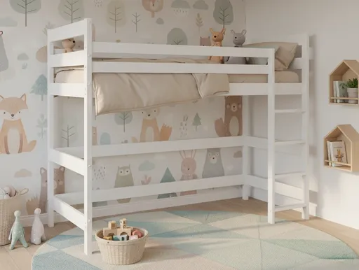 BMS Vyvýšená posteľ ANTRESOLA | biela 90 x 200 cm