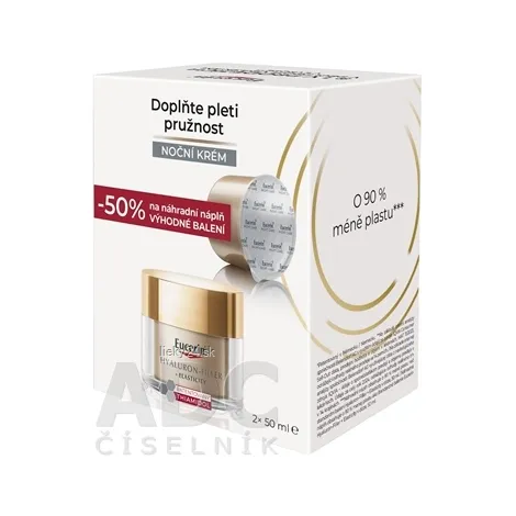 Eucerin HYALURON-FIL.+ELASTICITY Nočný krém REFILL 2x50ml