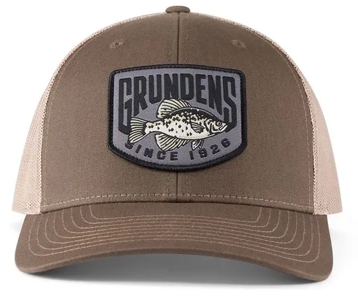 Grundéns šiltovka crappie patch trucker driftwood/khaki
