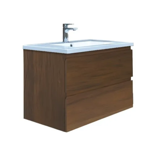 Kúpeľňová skrinka s umývadlom SAT B-Way 79x50x45 cm matný orech BWAY280NUTU