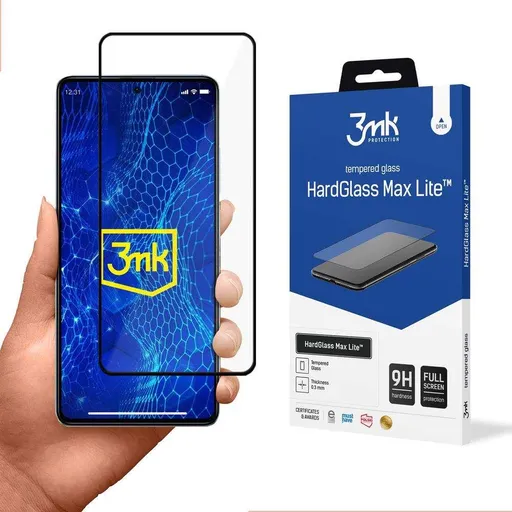 3mk tvrdené sklo HardGlass Max Lite Black pre Redmi Note 12 Pro / Note 12 Pro+