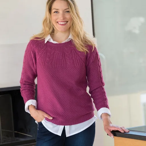 Pulóver s vrkočovým vzorom