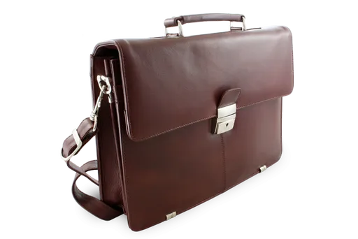 Hnedá kožená aktovka s dvoma vnútornými priehradkami 112-2036-40