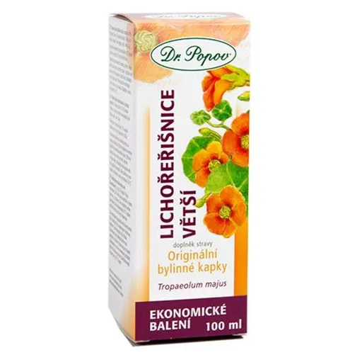 DR.POPOV Kvapky bylinné kapucínka väčšia 100 ml