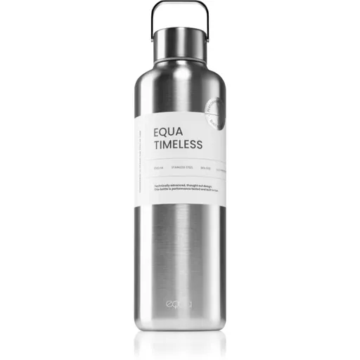 Equa Timeless fľaša na vodu z nehrdzavejúcej ocele farba Steel 1000 ml