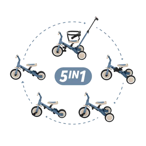 PETITE&MARS Trojkolka 5v1 Turbo Ocean Blue
