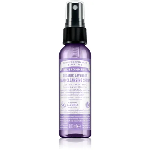 Dr. Bronner’s Lavender bezoplachový čistiaci sprej na ruky 60 ml