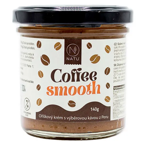 NATU Coffee Smooth orieškový krém s kávou 140 g