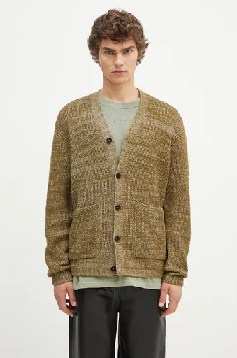 Vlnený kardigán Norse Projects Loki Wool Cotton Rib Cardigan