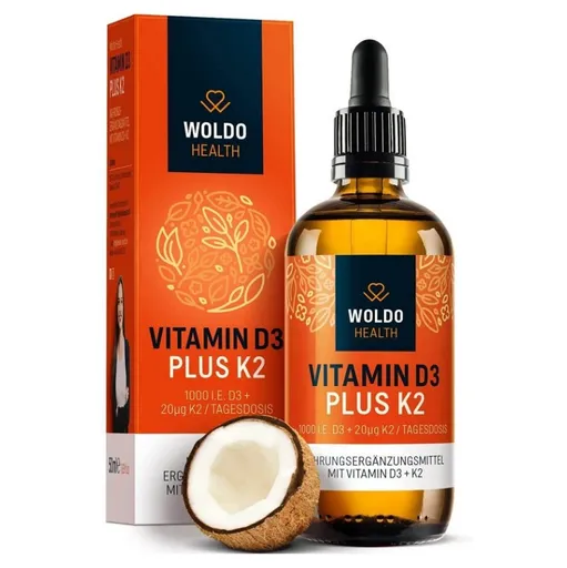WOLDOHEALTH Vitamín D3 + K2 50 ml