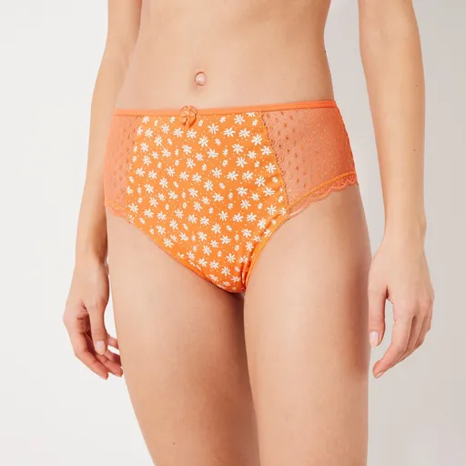 Súprava 4 maxi nohavičiek Tropea z bavlny a pružnej čipky s potlačou