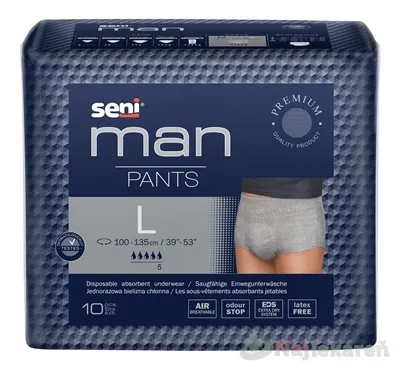 Seni Man PANTS Large nohavičky absorpčné pre mužov 10 ks