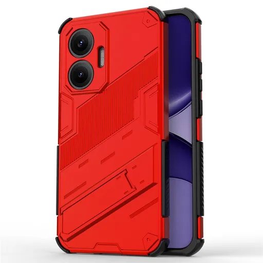 BIB Ochranný obal so stojanom pre Xiaomi Poco F7 červený