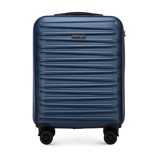 Malý ABS kufor s horizontálnym razením, tmavomodrá 56-3A-001-90