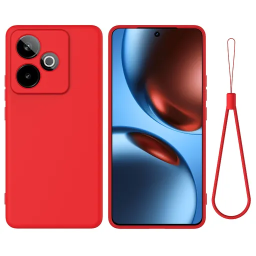 RUBBER Ochranný obal pre Realme GT 7 5G / Realme GT 7T 5G červený