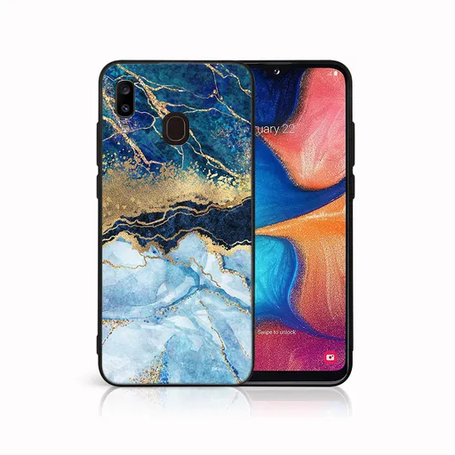 MY ART Ochranný obal pre Samsung Galaxy A20e BLUE MARBLE (141)