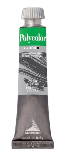 MAIMERI POLYCOLOR - Jemné vinylové farby 304 - brilliant green light, 20 ml