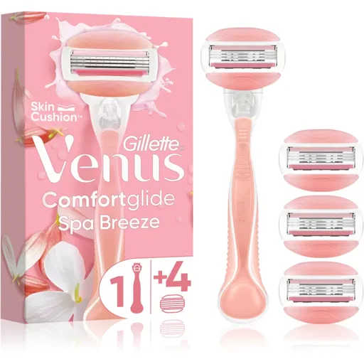 Gillette Venus ComfortGlide Spa Breeze dámsky holiaci strojček + náhradné hlavice 4 ks