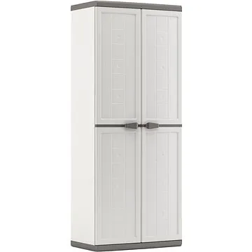 KIS Skrinka záhradná JOLLY HIGH biela/sivá (9732/0447)