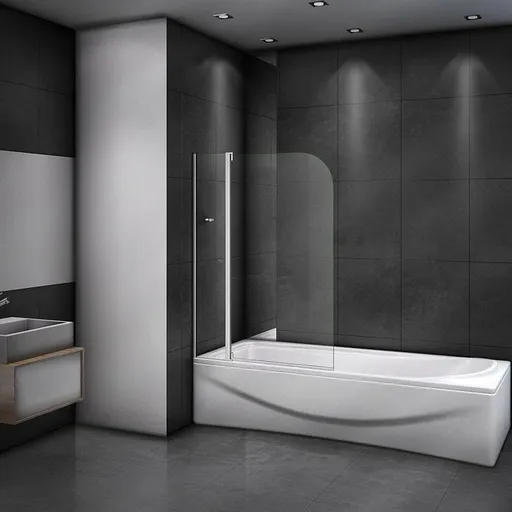 H K - Vaňová zástena s pevnou stenou V22 100 cm, číre sklo SE-V22100