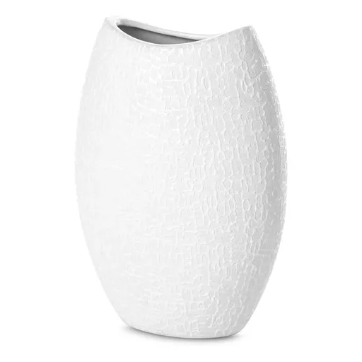 ArtFir Keramická váza RISO 4 | biela 18 x 9 x 26 cm