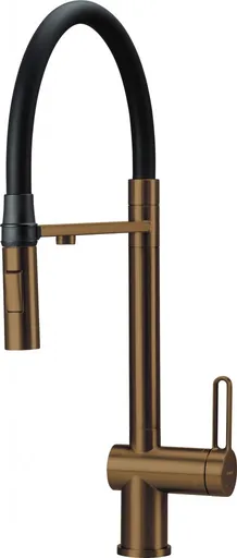 DEANTE - Magnetic kartáčovaný bronz Kuchynská batéria, s pripojením na vodný filter, s elastickou hubicou BRM_C75M