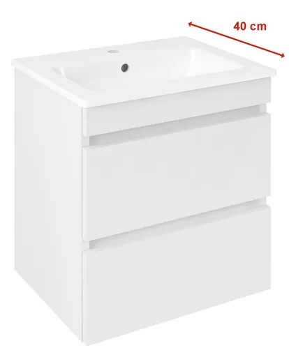 SAPHO - EZARA umývadlová skrinka 48x54x39cm, biela lesk EZ492-3030