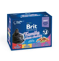Brit Premium Cat Pocket Family Plate 1200g (12x100g)
