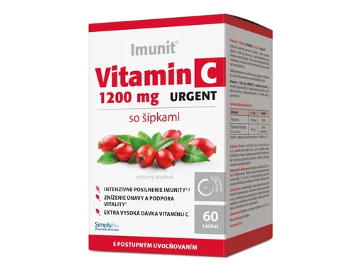 Imunit Vitamin C 1200 mg Urgent so šípkami 60 tabliet