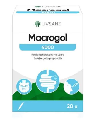 LIVSANE Macrogol 4000 vrecúška na chronickú zápchu 20x20ml