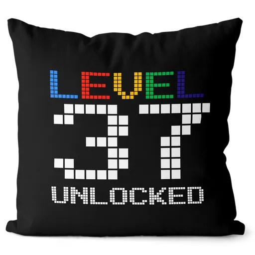 Vankúš Level unlocked (vek: 37, Velikost: 40 x 40 cm)