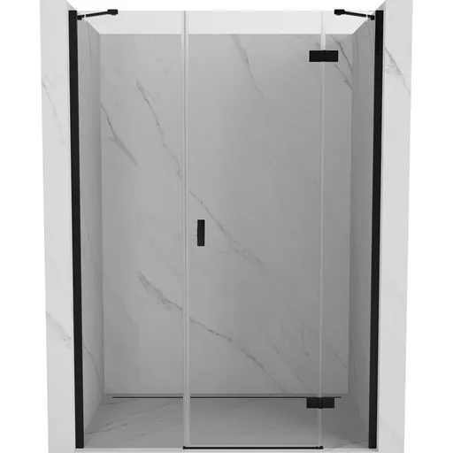 MEXEN/S - Mist-H sprchové dvere krídlové pravé 125, transparent, čierna 8A5-125-001-70-00-P