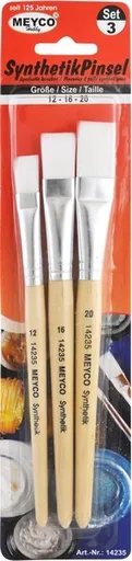 MEYCO - Syntetické ploché štetce č. 12,16,20