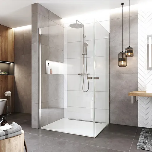 Mereo Sprchovací kút, Novea, obdĺžnik, pivotový, 90x70 cm, chróm ALU, sklo Číre CK12903ZVR