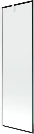 MEXEN/S - Next vaňová zástena FIX 60 x 150, čierna dekor, chróm 895-060-000-00-70-01