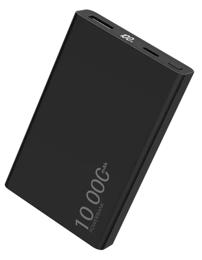 WG - Power Bank 10000 mAh, USB-C PD 20 W + USB-A 22.5 W, čierna