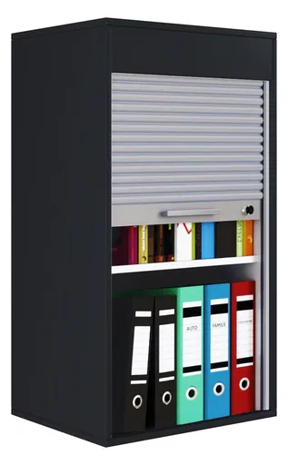 VCM Kancelářská skříň Aktos L, černá