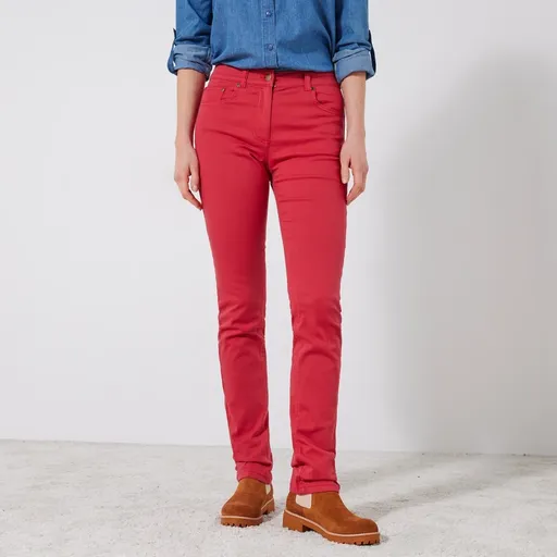 Úzke jednofarebné dlhé nohavice