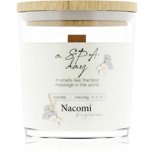 Nacomi Soy Candle Home Fragrances vonná sviečka s dreveným knotom 140 g