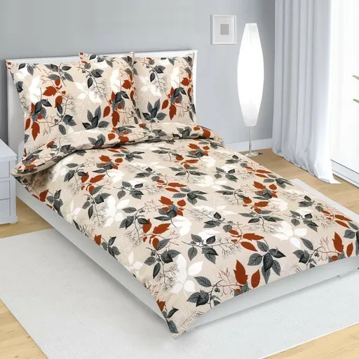 Bellatex Krepové obliečky Jesenné lístie, 140 x 220 cm, 70 x 90 cm, 140 x 220 cm, 70 x 90 cm