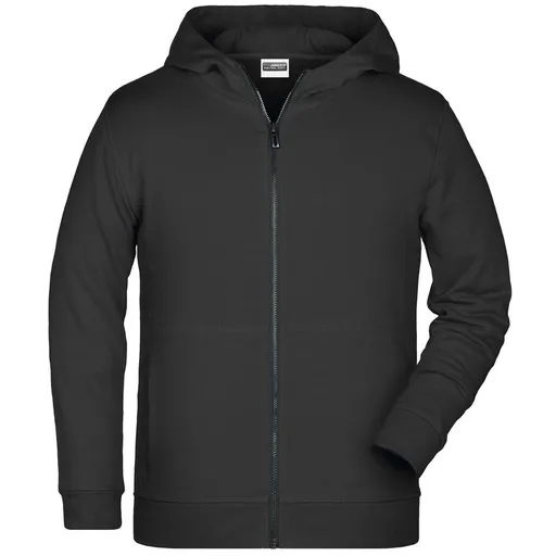 James & Nicholson (Daiber) Detská mikina na zips z biobavlny 8026k - Čierna | XL