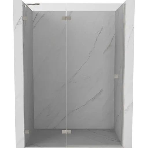 MEXEN/S - Lunar sprchové dvere krídlové ľavé 140, transparent, nikel kartáčovaný 834-140-000-97-00-L