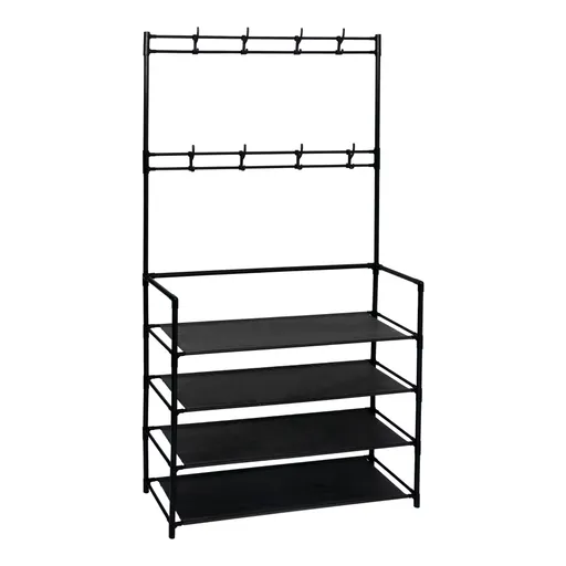 Vešiak TARAS s botníkom, čierny