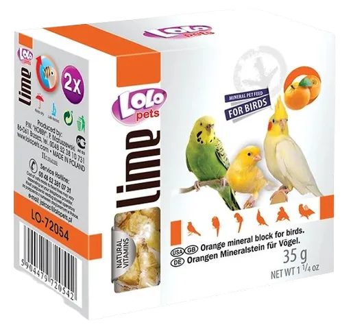 Lolo Pets Lime minerálne kameň pomaranč 35 g