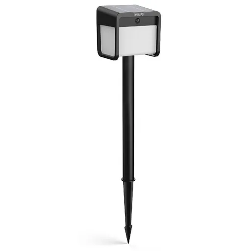 Philips Ezra UltraEfficient solárny LED stĺpik so senzorom čierna, 1,8 W, 250/25 lm, 3000 K