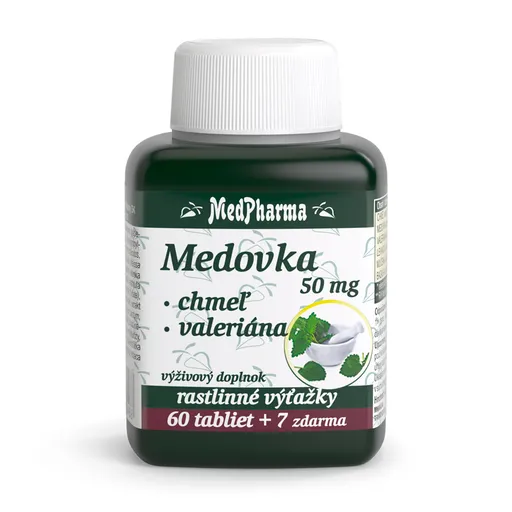 MedPharma Meduňka + chmel + kozlík 67 kapsúl