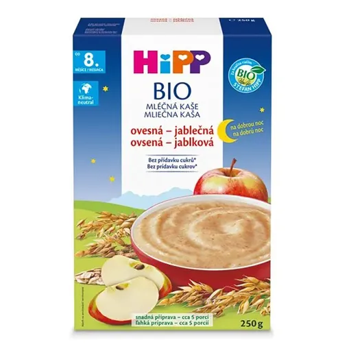 HIPP Na dobrú noc ovsená kaša s jablkom BIO 250 g