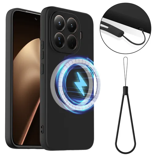 RUBBER MAGSAFE Silikónový kryt pre Xiaomi 15T Pro BLACK