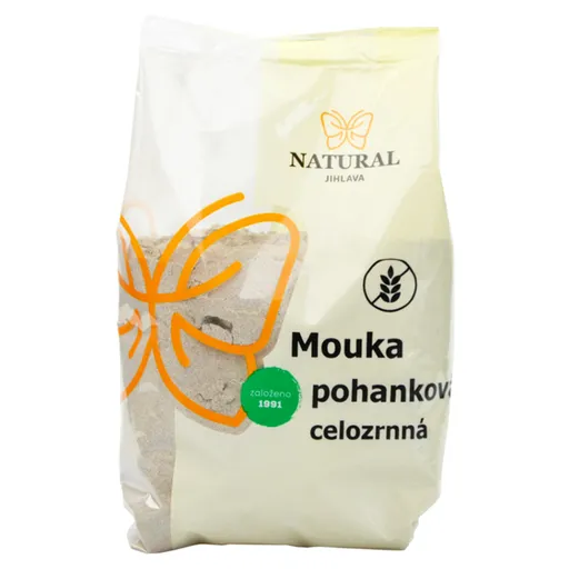 NATURAL JIHLAVA Múka pohánková celozrnná bez lepku natural 400 g